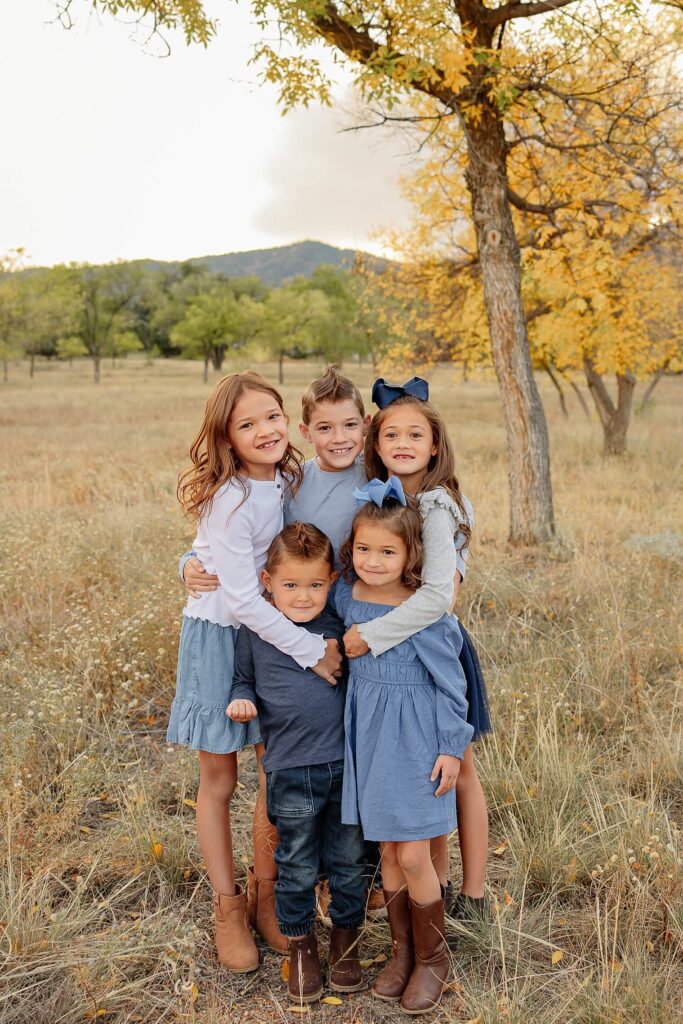 children posing and smiling