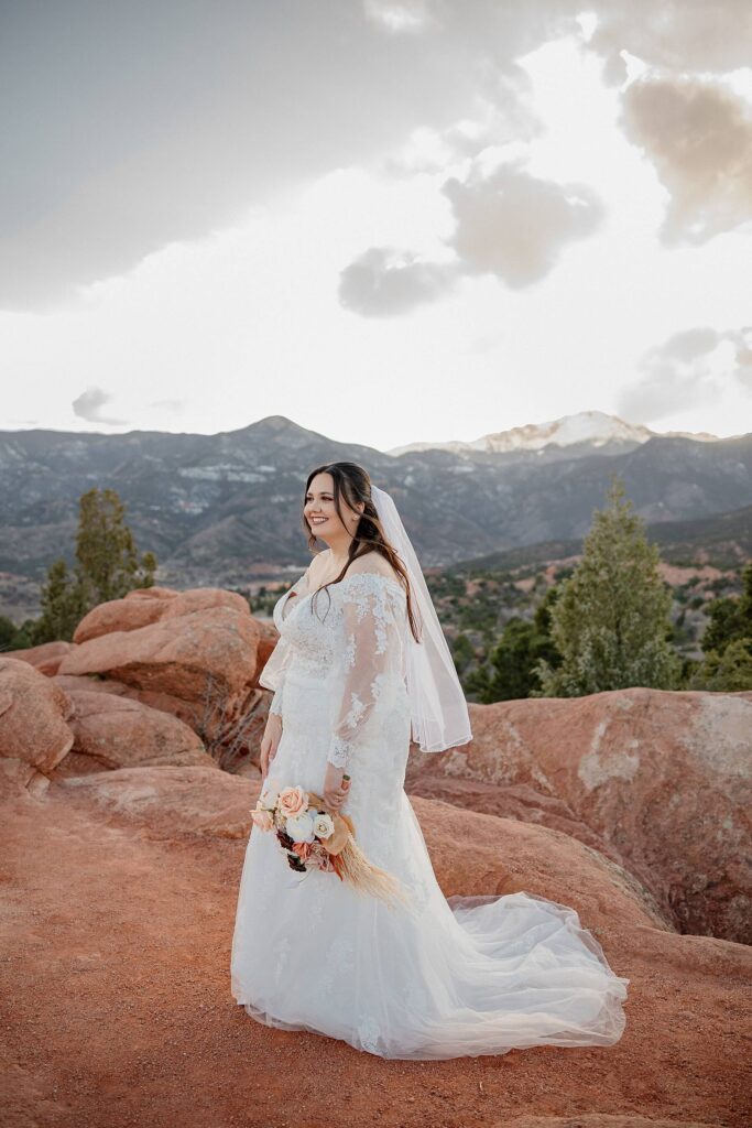 bride elopement portrait