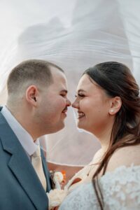 bride and groom vail elopement photo