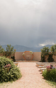 A detail photo of the ceremony site at Hillside Gardens and Event Center in Colorado Springs, CO. Captured by Michelle Betz Photography